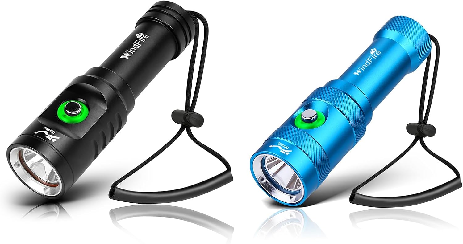 WINDFIRE Dive Light Scuba Diving Flashlight Underwater Waterproof Flashlight