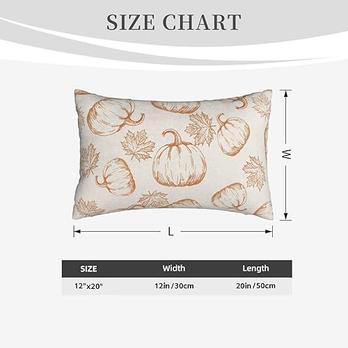 Miniatura 3 de Fundas de almohada de otoño de 12 x 20 pulgadas, juego de 2 fundas de almohada lumbares de otoño naranja calabaza y hojas de arce para exteriores,