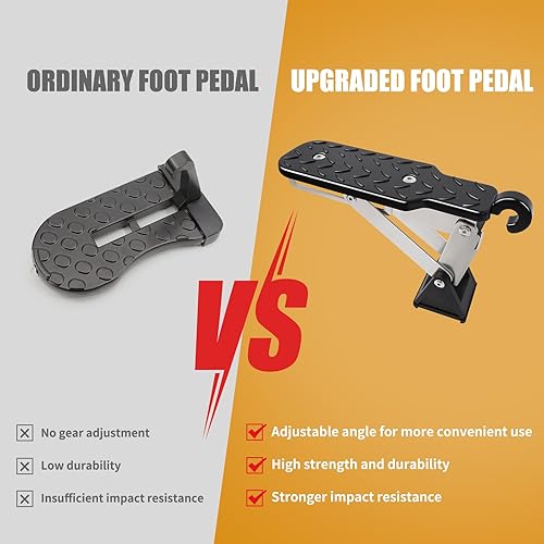 Miniatura 10 de SYDSZ Escalón de puerta de automóvil, ajuste universal, acceso al techo del automóvil, estante de techo de aleación de aluminio plegable, pedal