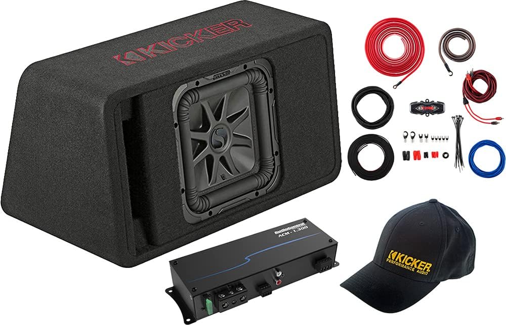Kicker Subwoofer and Amp Package of 3 Items 10'' L7R