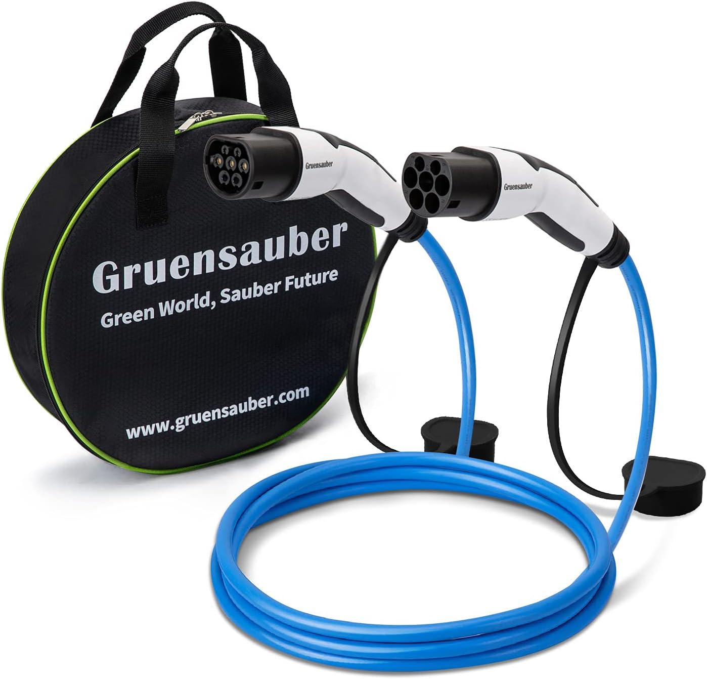 Type 2 to Type 2 EV charging cable, 32 Amp, Single Phase, 7.2kw, 5M Mode 3 EV Charger Cable, with Free Carry Case