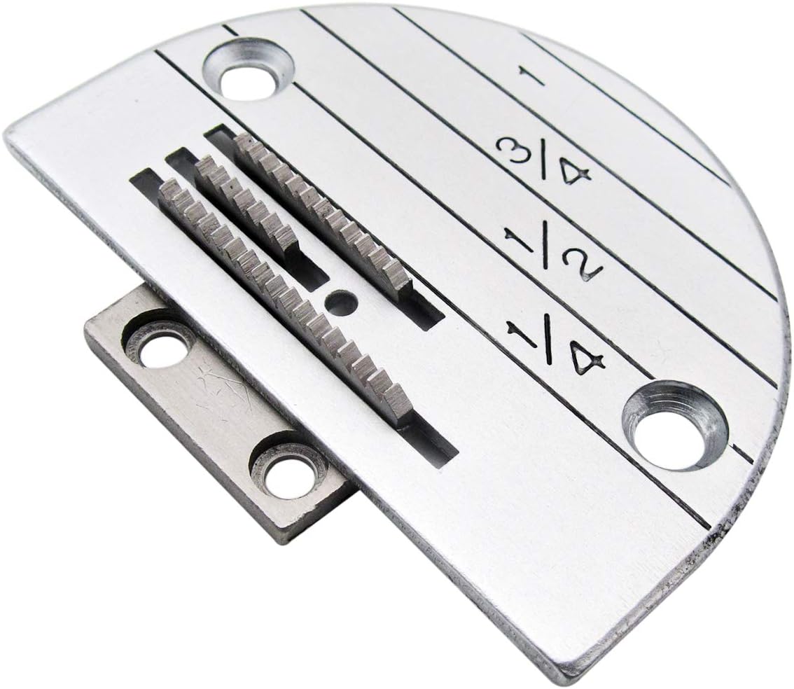 ckpsmsBrand-Three Row Needle Plate&Feed Dog Set Works on All Industrial Single Needle Machines and are Compatible with/Replacement for JUKI Brand DDL-8300/8500/8700 Brother Brand B757 B758 B767 B781