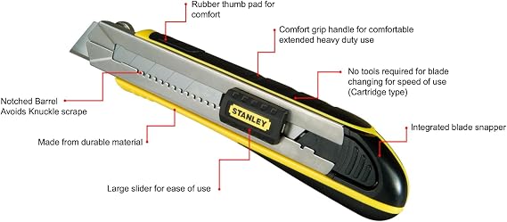 Stanley 010475 FatMax Snap Off Knife 9mm, 0-10-475