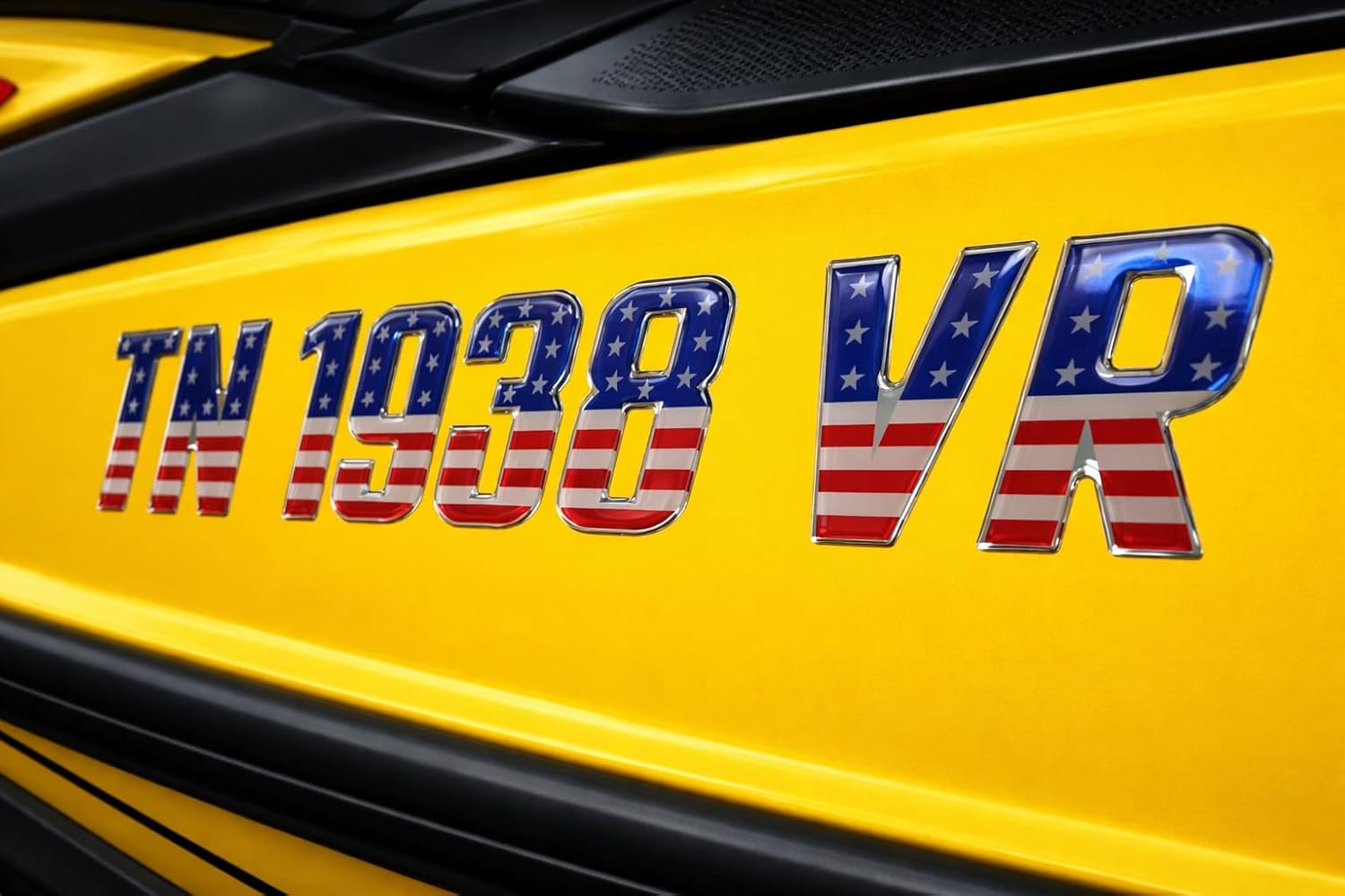 USA Flag Boat and Jet Ski Lettering – Raised 3D Domed Marine-Grade Registration Numbers – 3 Inch Waterproof UV Resistant – Premium Boat & PWC Decals