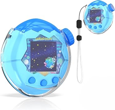 Transparent Cover Case for Tamagotchi Paradise with Lanyard and Pick, Cover Case Compatible with Tamagotchi Paradise, Drop - Resistant & Scratch-Proof Transparent