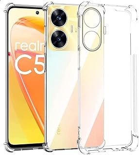 Zubitech Case for Realme C55 Clear Cover Case Soft Transparent Silicone Gel Shock Absorbent Reinforced Corner Full Camera Protection Cover For OPPO Realme C55 Clear