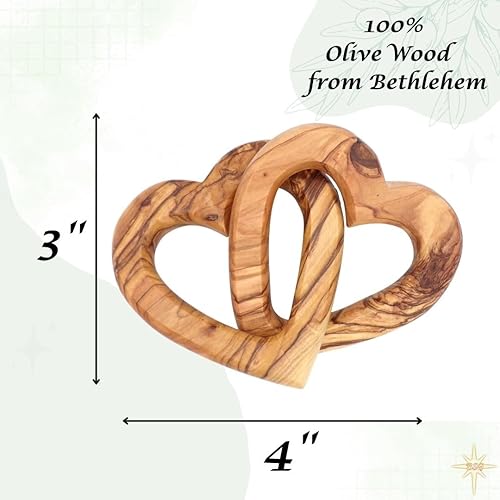 Miniatura 4 de Regalos Personalizados, Corazones de Madera de Oliva, Regalo Personalizado para el Día de San Valentín, Juntos para Siempre, Único y Lindo para