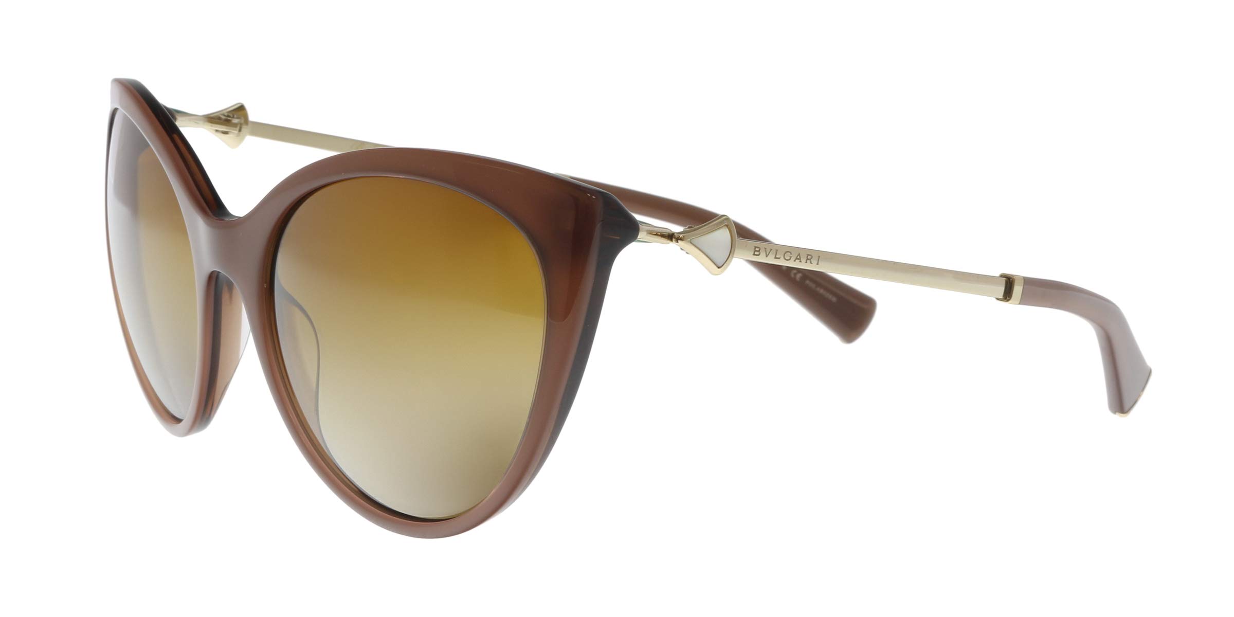 Bvlgari Womens BV8195KB Sunglasses Try Layer Beige Polar Brown Gradient 56mm