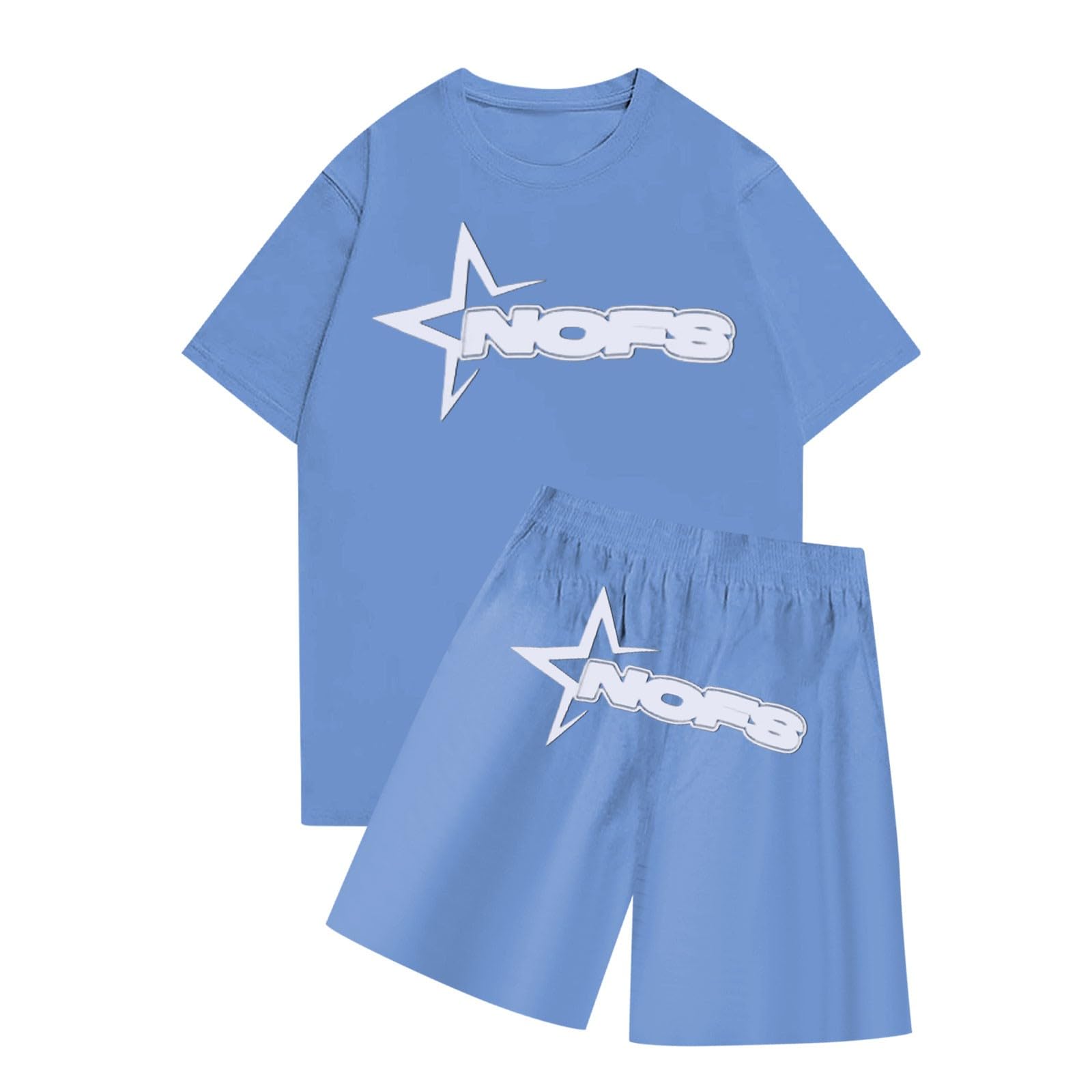 BFTHWY Nofs CháNdal Para Hombre Nofs CháNdal Para Mujer Y2K Nofs CháNdal Camiseta Y Pantalones Cortos De AlgodóN Para NiñOs Nofs CháNdal Conjunto De CháNdal De Gimnasio Unisex CháNdal De Hip Hop Para Hombres
