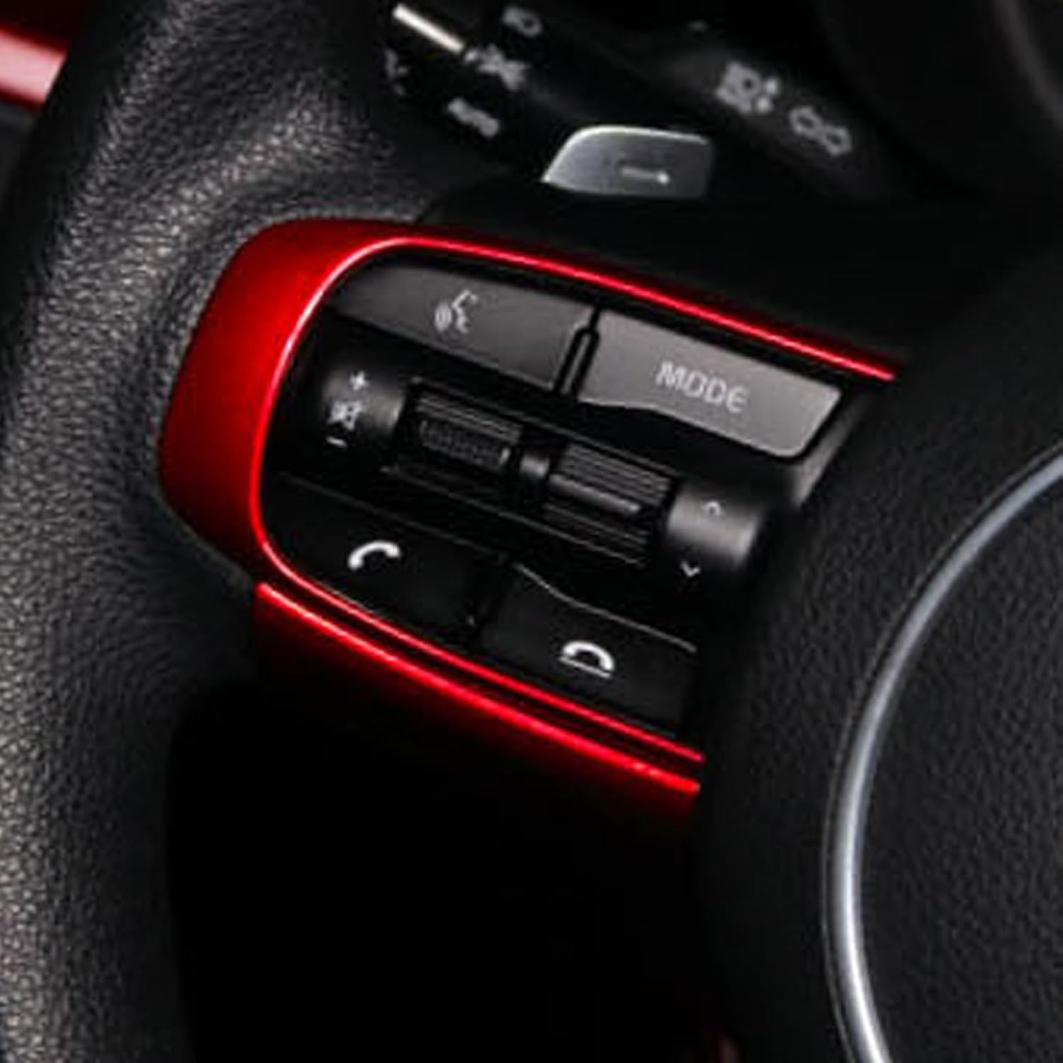 Steering Wheel Covers Trim Compatible with Kia K5 2021-2026 Accessories (Red)