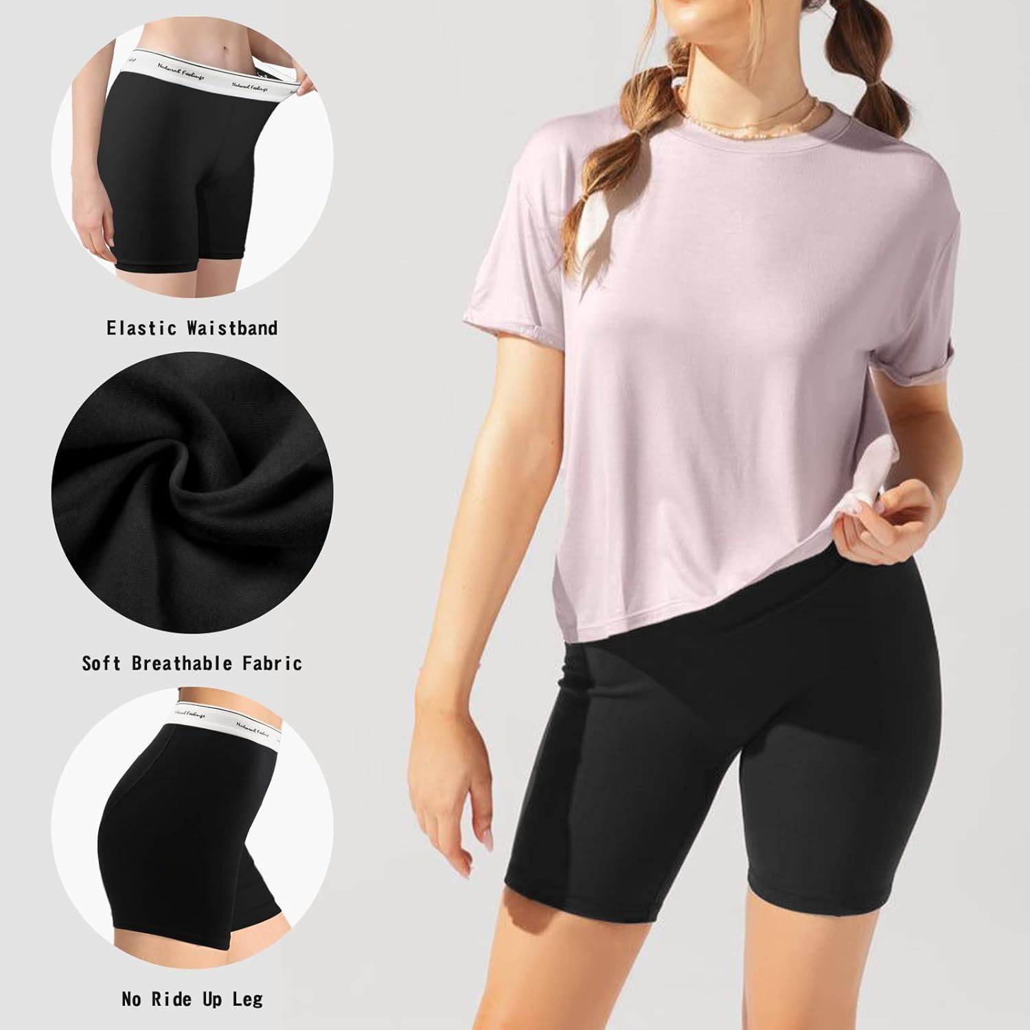 ILUVIT Womens Boxer Briefs Underwear Cotton Boy Shorts Panties for Women 4 pack - Image 2