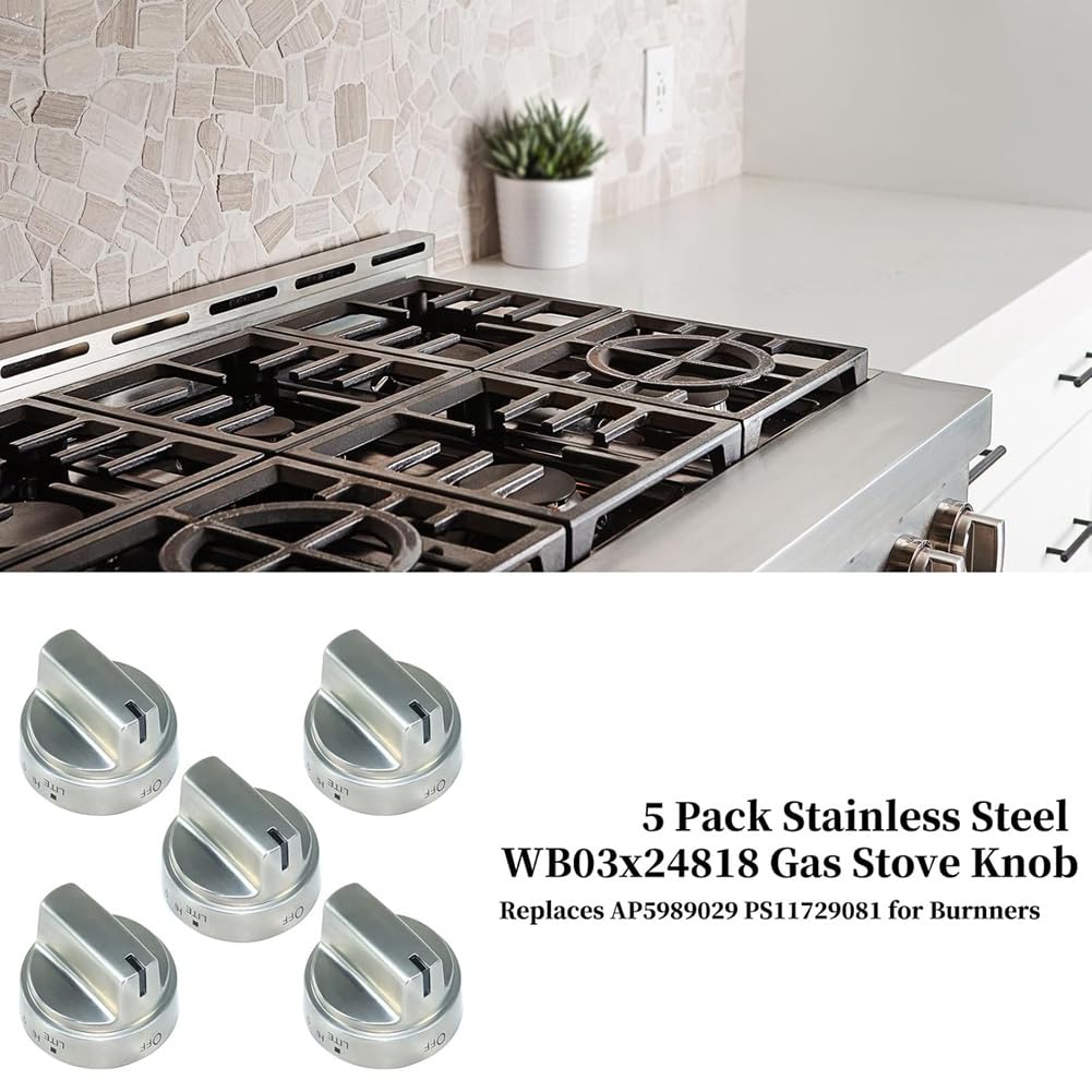 WB03X24818 Pomelli da cucina in acciaio inox per stufa AP5989029 PS11729081