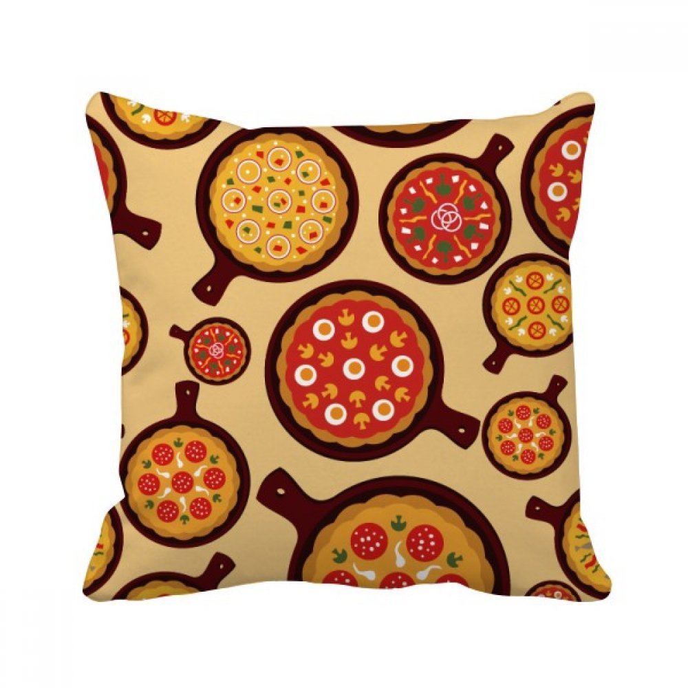 Oreiller pizza Italie multicolore 40x40cm avec insert et housse de décoration