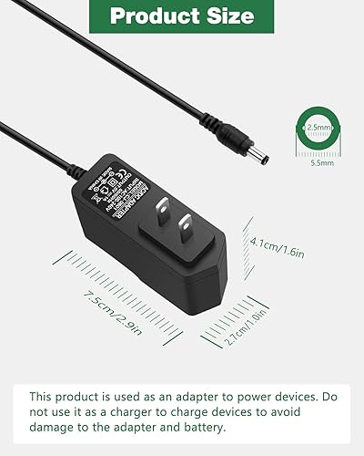 Miniatura 3 de Fuente de alimentación de CC de 6 V, 1 A, repuesto de cable de alimentación de 6 voltios, 1 amperio, 0.8 A, 0.5 A, 450 mA, cargador con punta de