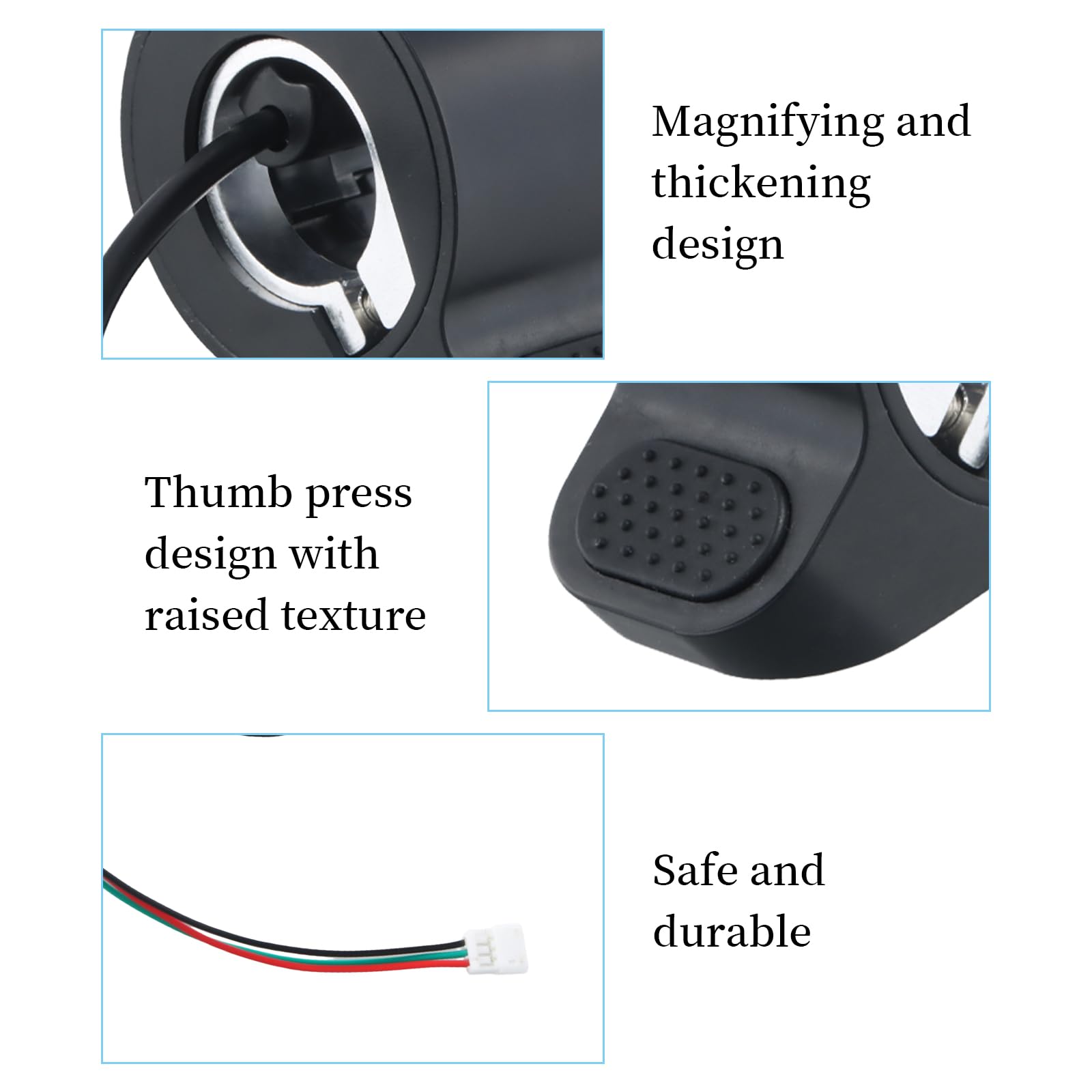 Joyan Acelerador de patinete eléctrico, universal, acelerador acelerador para Xiaomi M365, acelerador de patinete, controlador de aceleración, negro
