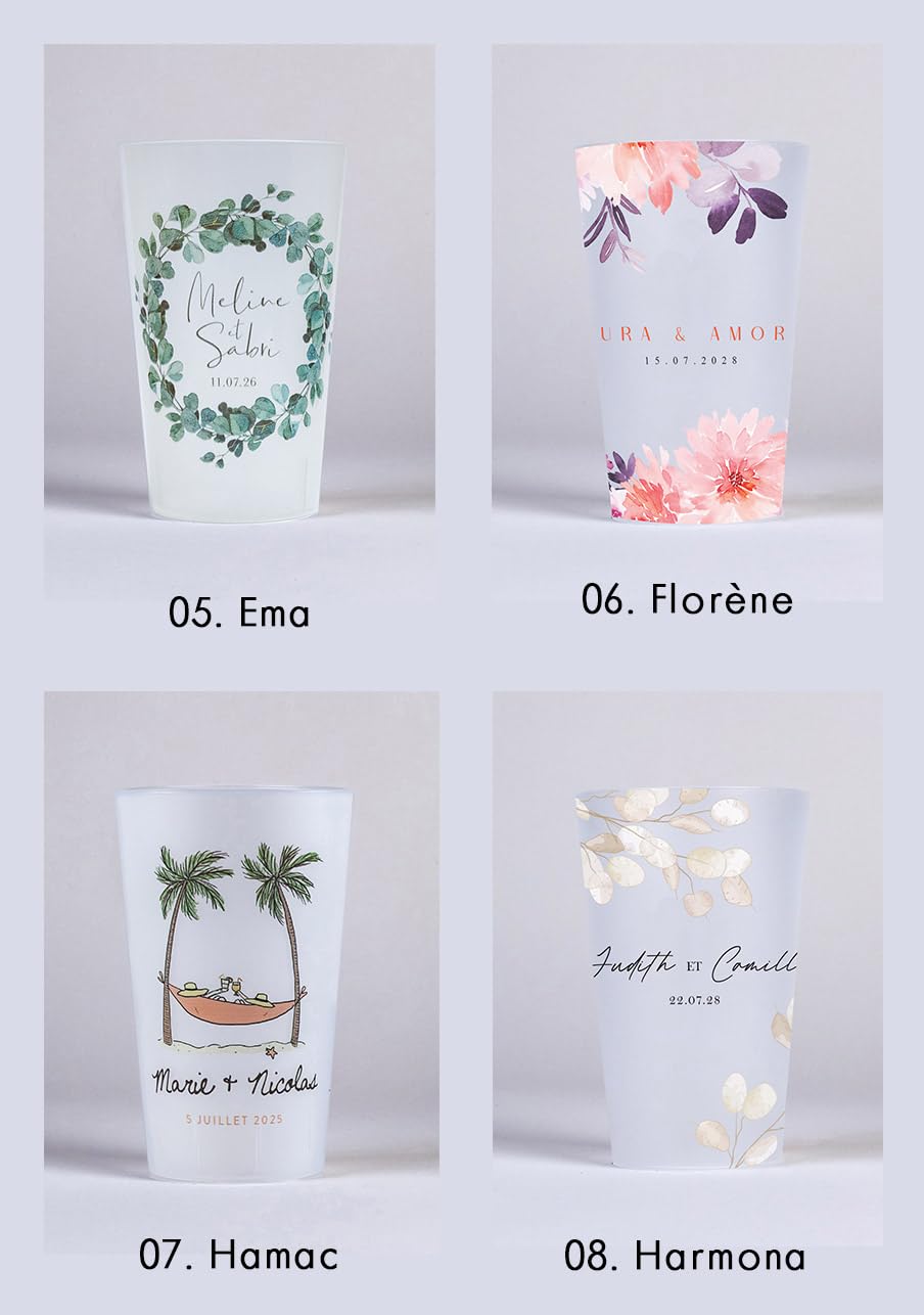 Gobelet Personnalisable pour Mariage - Eco Cup en Plastique (50)