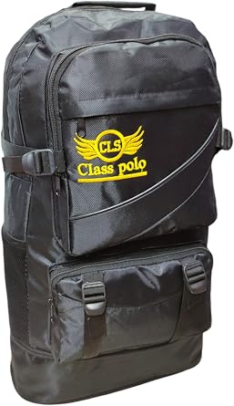 Class Polo Unisex Siyah Kal n Kuma  K r kl  Taban   B lmeli Kamp ve Da c  S rt  antas , 42 L
