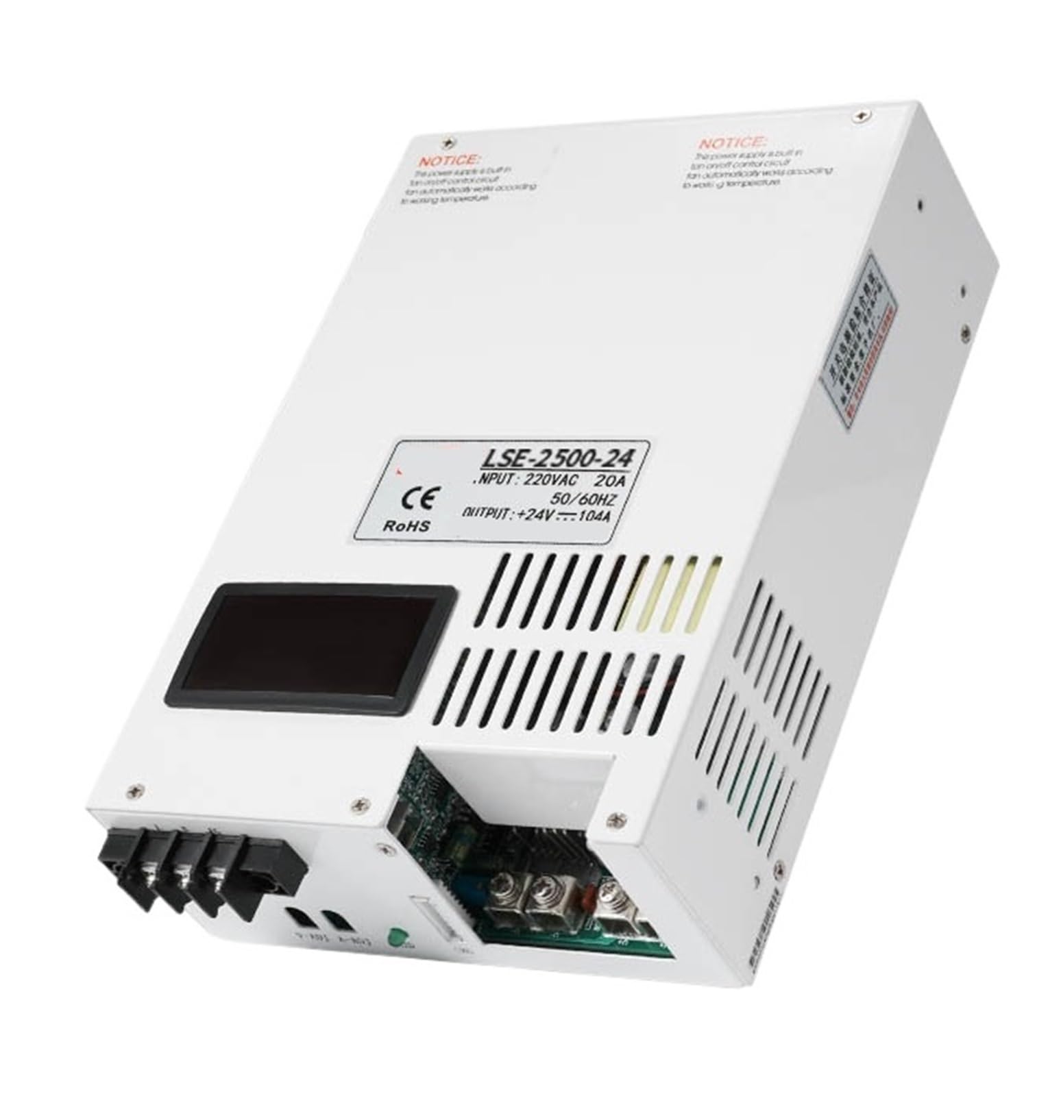 Fuente de alimentación conmutada con Pantalla Digital de 2500 W CA/CC CC/CV 0-12 V, 24 V, 36 V, 48 V, 60 V, 72 V, 80 V, 110 V y 220 V(180-264V_0-72V 0-34.7A)