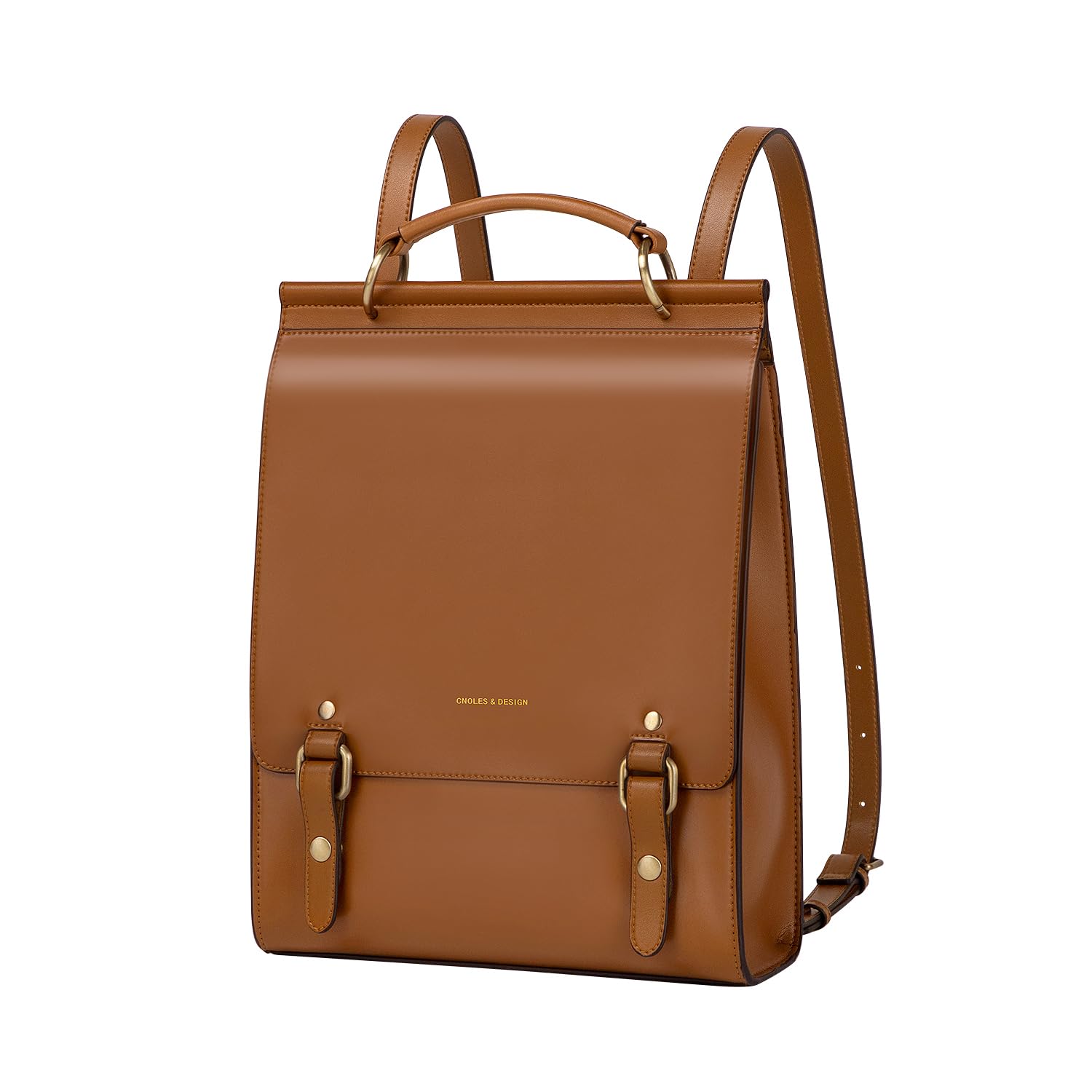 Cnoles Zaino Business per Donna in Vera Pelle Elegante Zaino Urbano Impermeabile Antifurto con Porta Laptop per Ufficio, Università e Viaggio