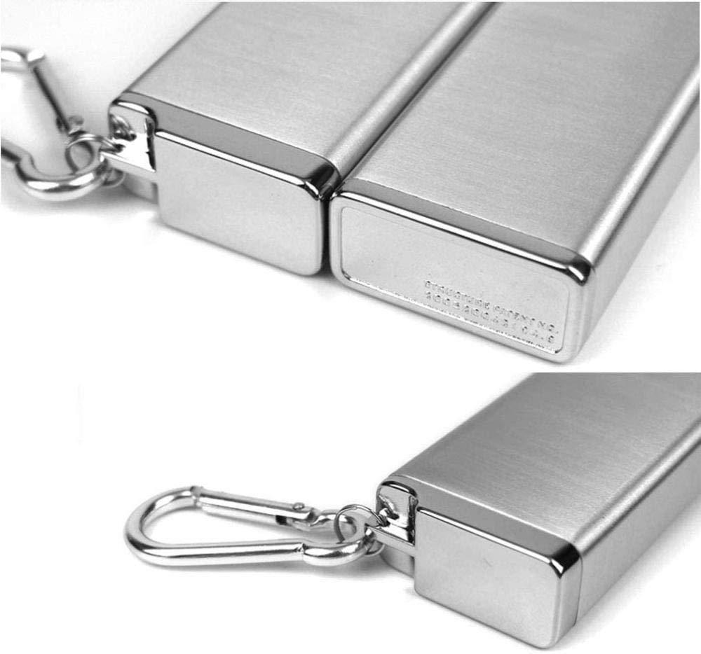 Portasigarette Mini In Alluminio - 2 Pezzi, Impermeabile, Con Portachiavi, Argento - Foto 6
