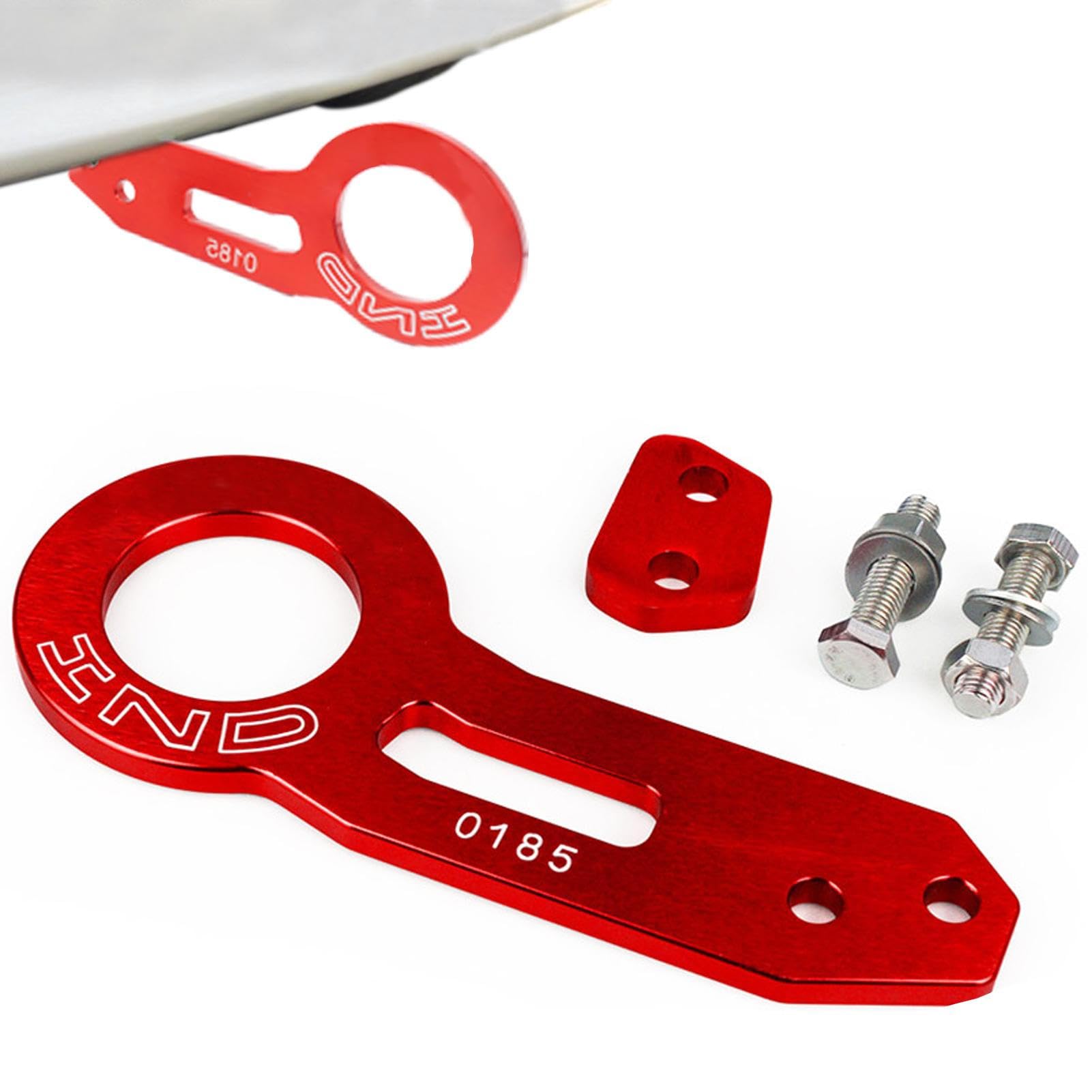 Funi Di Traino Per Auto 2 Pezzi - Anelli Paraurti Universali Alta Resistenza - Rosso E Nero Per Corsa E Emergenza - Foto 7