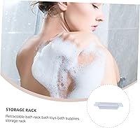 Vista 8 de Housoutil Estante de bañera ajustable para tableta, soporte de juguete para bañera, bandeja de almacenamiento para bañera, bandeja de almacenamiento