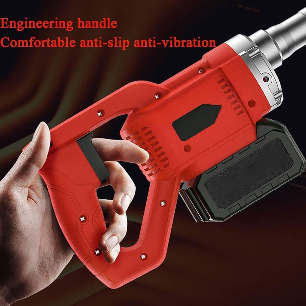 Electric Concrete Finishing Tool, Commercial Power Screed Concrete Finishing Vibra Tool with 59" Blade,6000 RPM/MIN Cement Trowel Finishing Vibrating Machine,Surface Leveling Tamper Ruler(1 Battery)