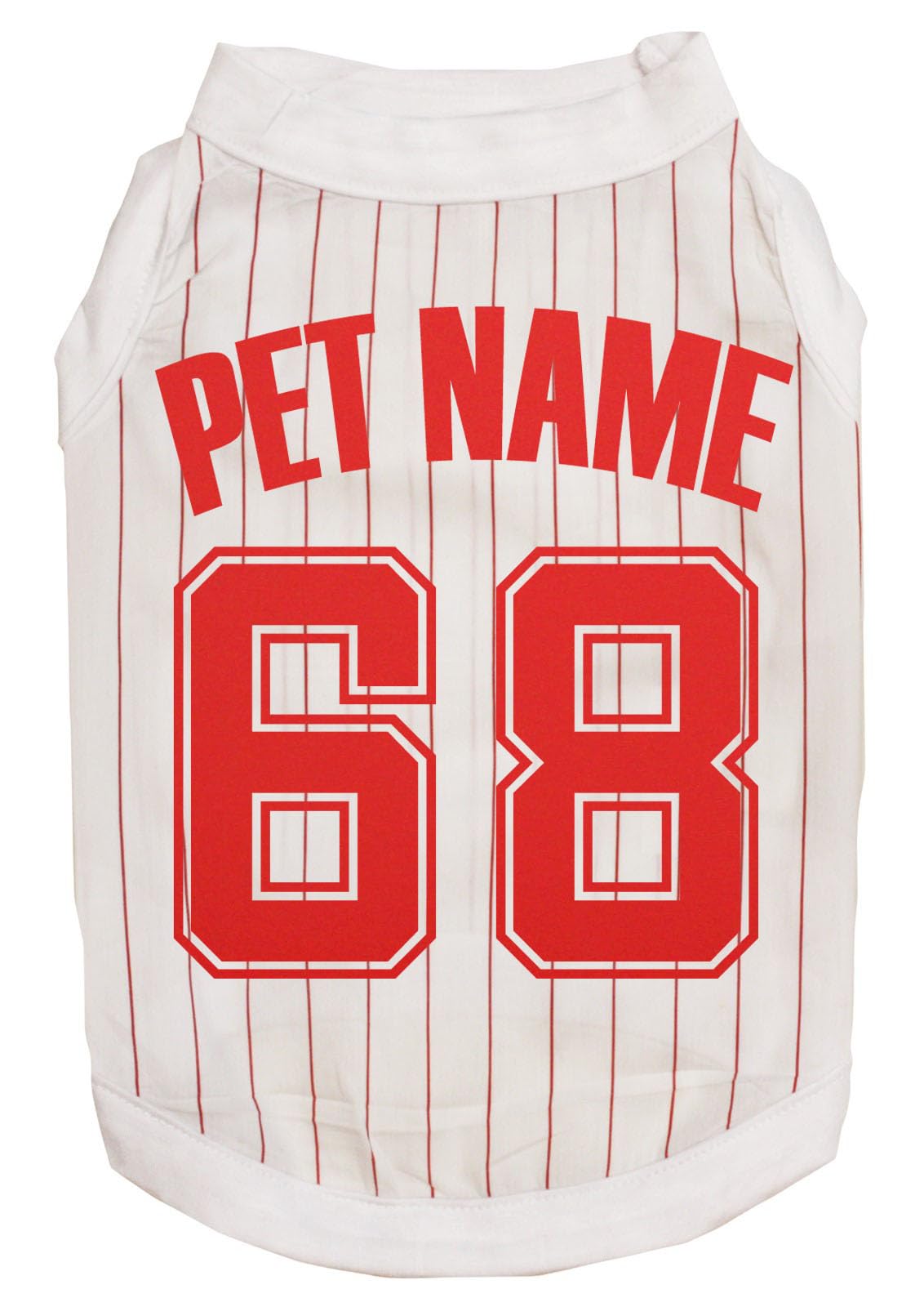 Maillot de baseball pour chiot à rayures vêtement chien taille M rouge