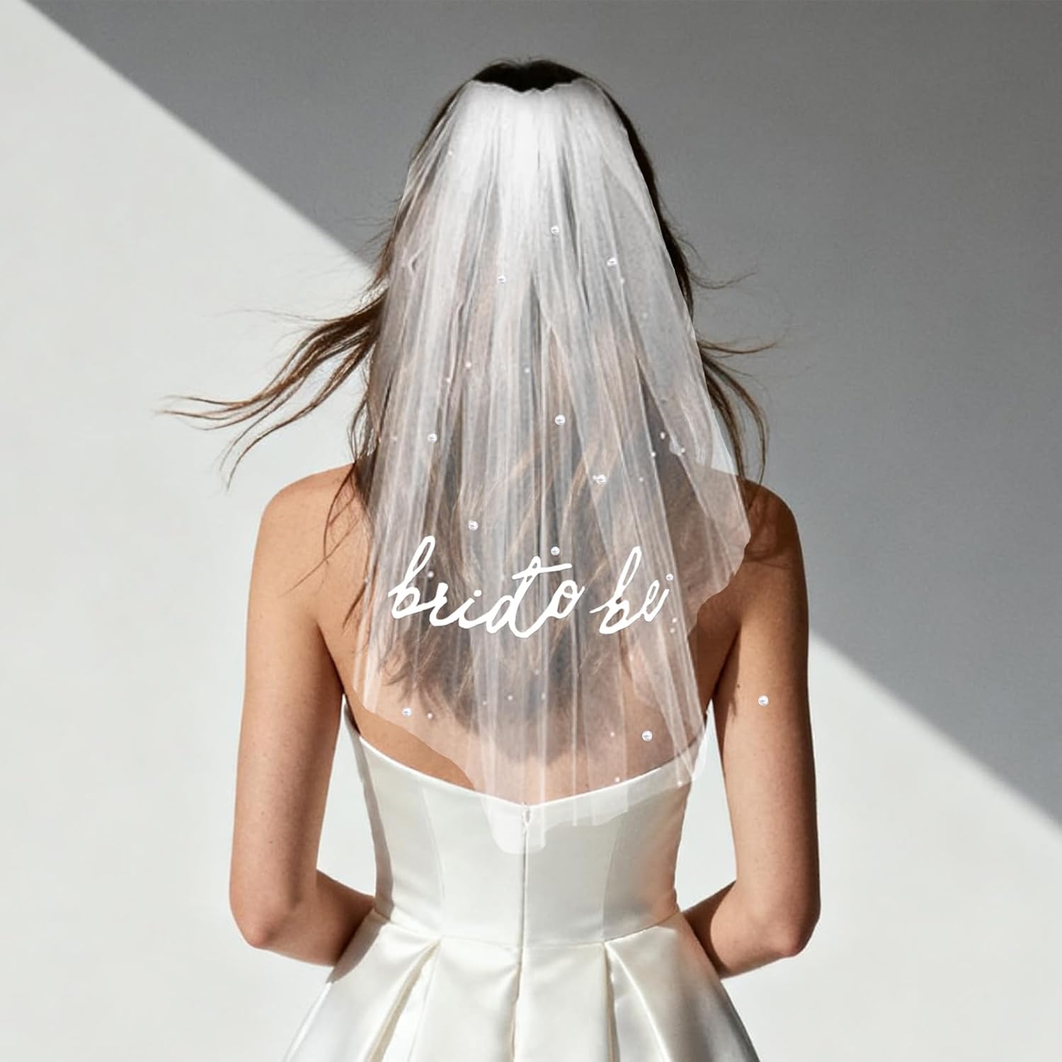 Bride To Be Sash and Bride Veil for Bachelorette Party Accessories, White Wedding Veil Bridal Accessories for Bridal Shower Decorations - Image 6