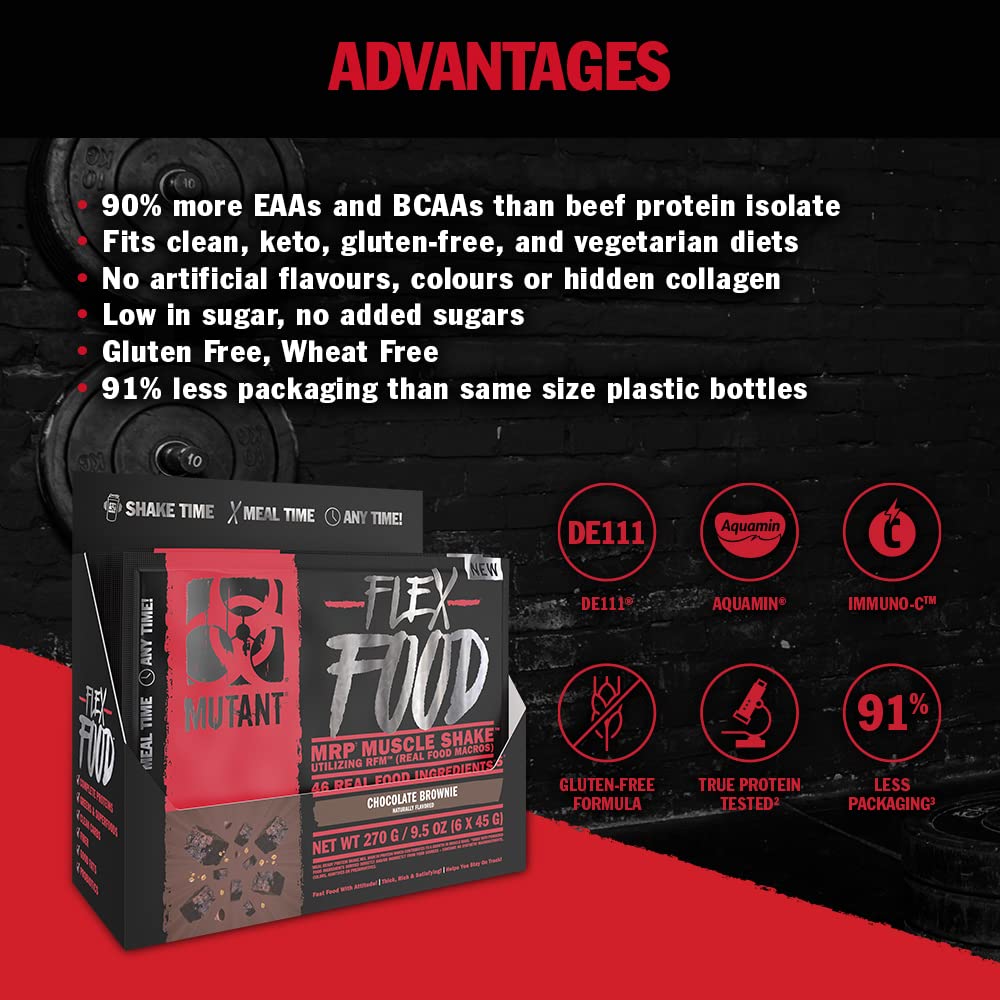 Mutant Flex Food (880g) Gâteau à la vanille - Aliments fonctionnels - Aliments riches en protéines
