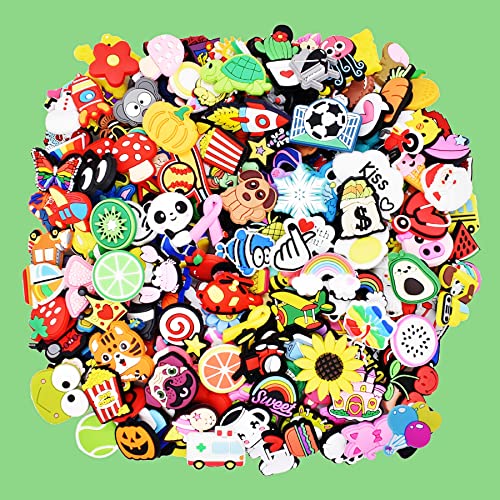 Papacharms 30Pcs Random Different Shoe Charms Vibrant Mixed Shapes Pvc For Shoe Decoratiosn #TOP3