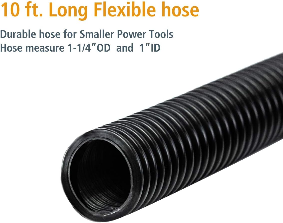 POWERTEC 70175 Dust Collection Hose with Fittings Plus Two Reducers, Black : Everything Else