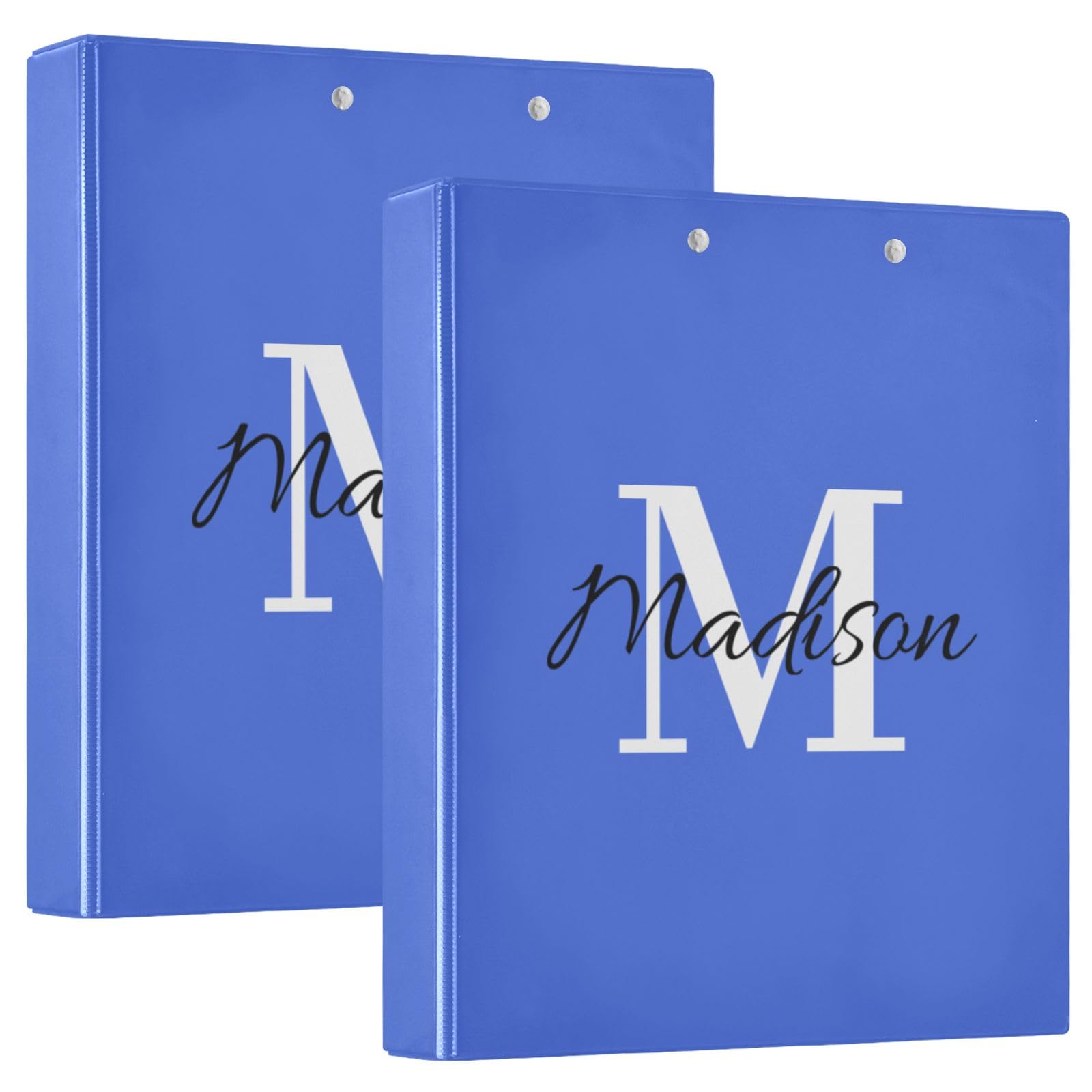 Raccoglitore a 3 anelli personalizzato da 1,5 pollici, raccoglitore carino personalizzato a tre anelli con 3 tasche interne Raccoglitori di base durevoli con nome per forniture scolastiche e ufficio