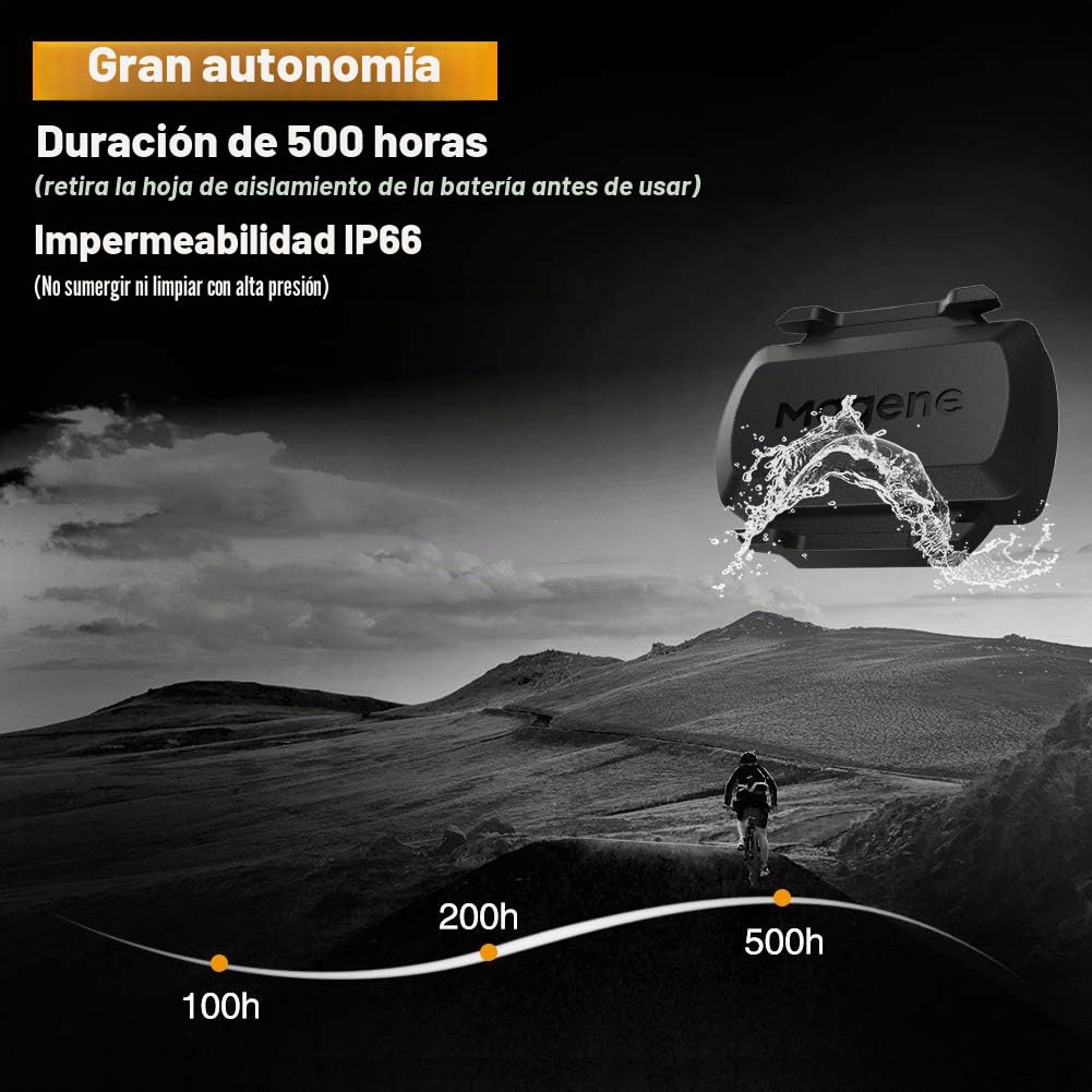 Magene S3+ Sensor de Velocidad/Cadencia para Ciclismo, Sensor Inalámbrico de RPM de Bicicleta Ant+/Bluetooth 4.0