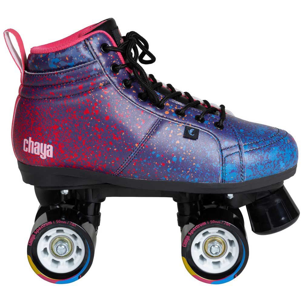 Chaya Rollschuhe Airbrush - Roller Skates für Damen und Herren im Retro-Look für Roller-Disco - Roll-Schuhe in Blau
