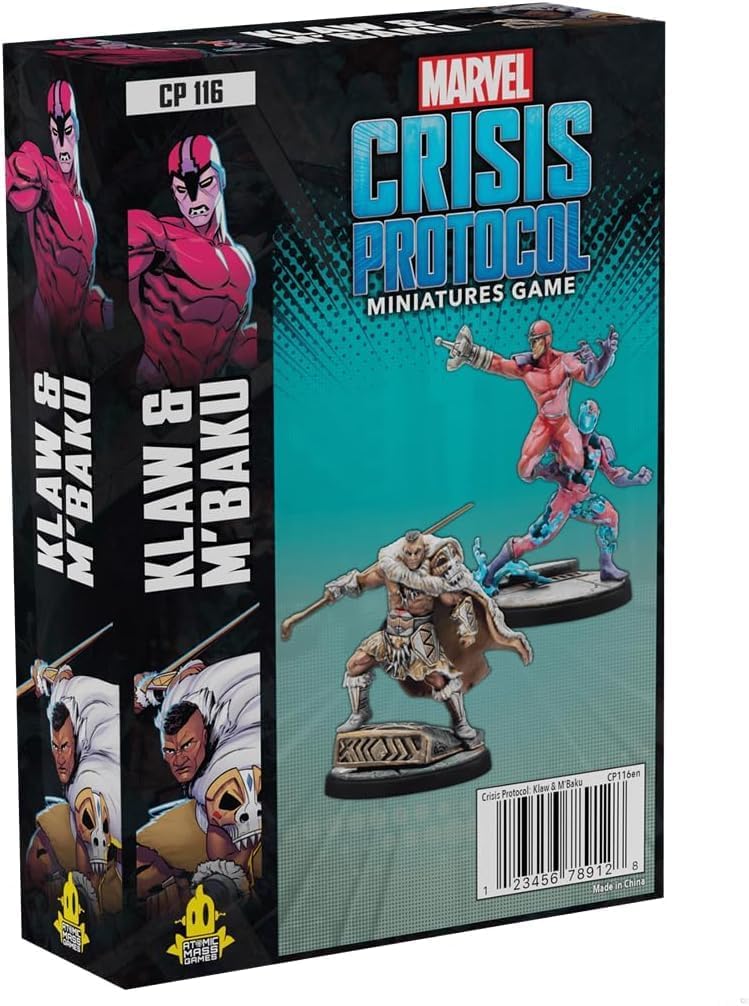 Atomic Mass Games | Marvel Crisis Protocol: Klaw & M'Baku | Miniatures Game | Ages 14+ | 2 Players | 90 Minutes Playing Time