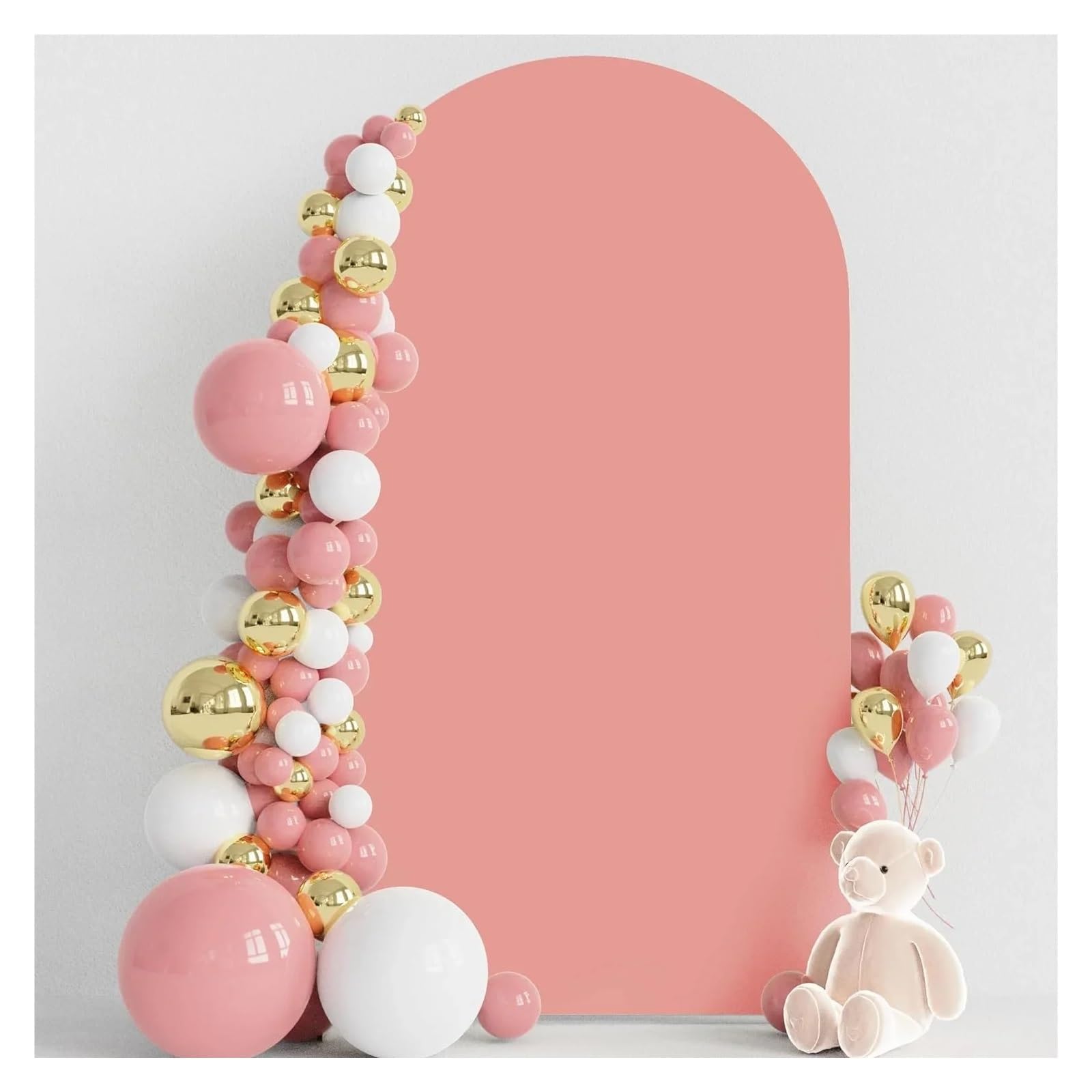 1,2 m 1,5 m 1,8 m Zwart Bruiloft Boog Achtergrond Cover Set van 3 - Kreukvrije Rekbare Spandex Afdekking voor Verjaardagsfeest, Doop, Baby Douche Fotowand