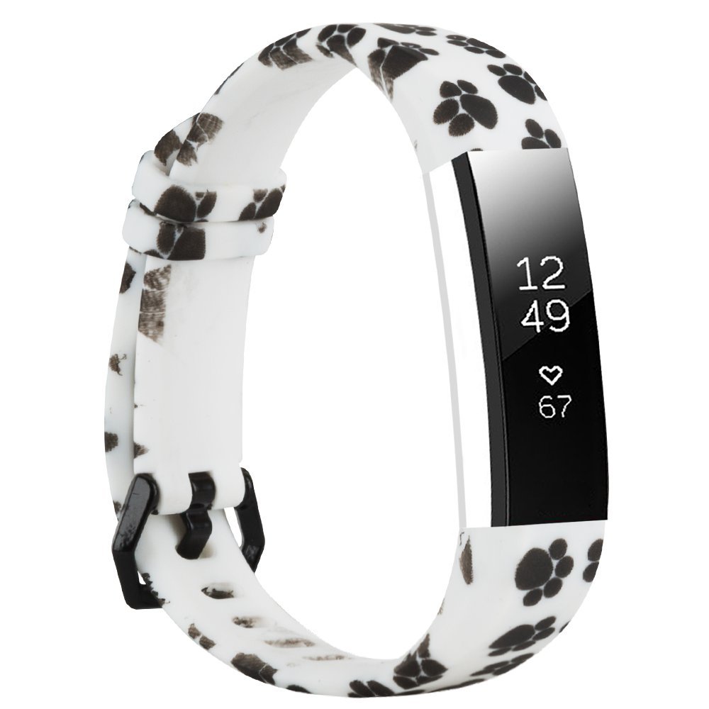 honecumi Fashion Bands Compatible with Fit bit Alta/Alat HR Watch Band Wrist Strap Replacement Accessory for Men Women -Colorful Pattern Printing Exchange Straps with Metal Clasp-One Size
