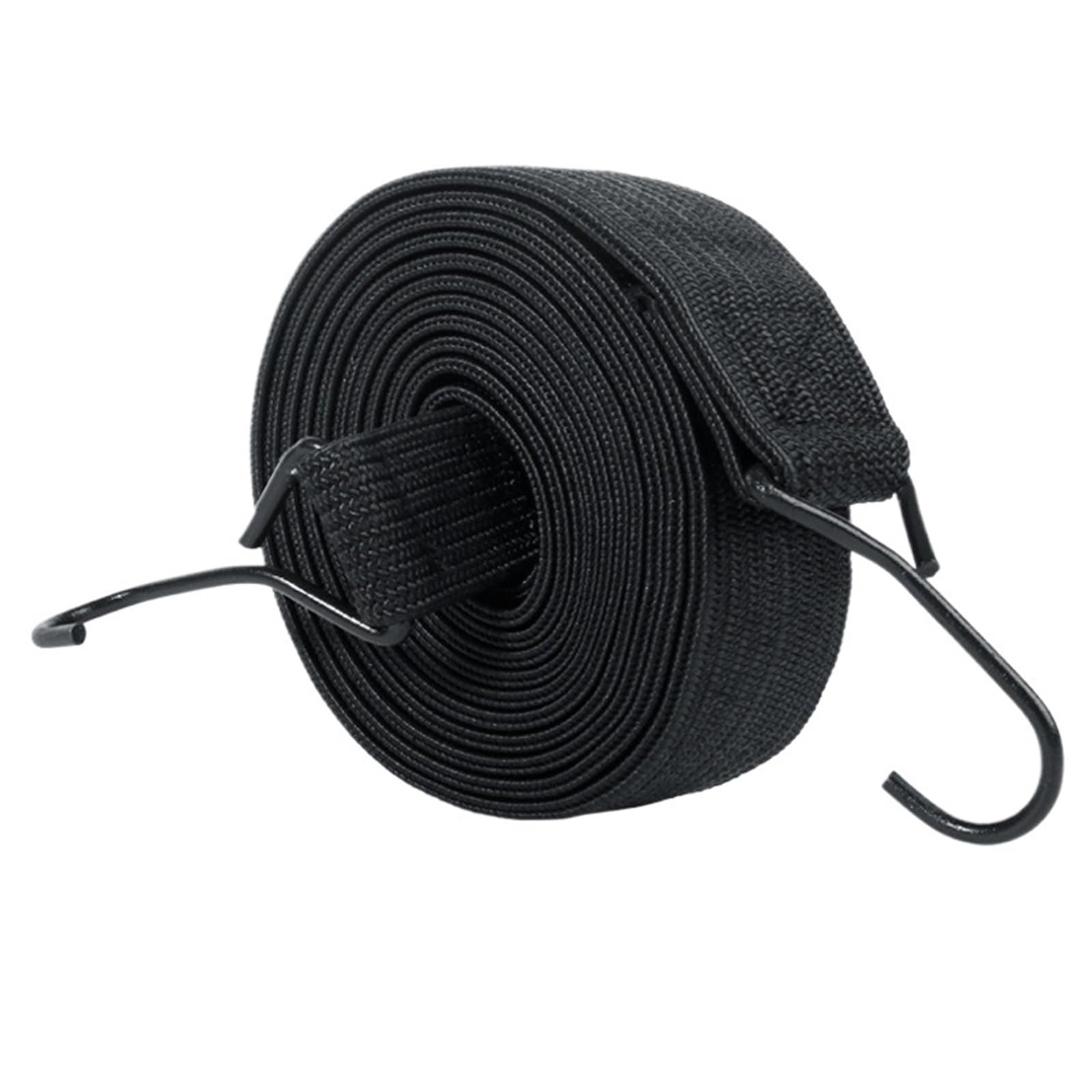 Confezione da 1 corda elastica regolabile con ganci, cinghie elastiche resistenti for esterni da 1 a 15 m, larghezza 4 cm(Green 15m-Non-Adjustable)