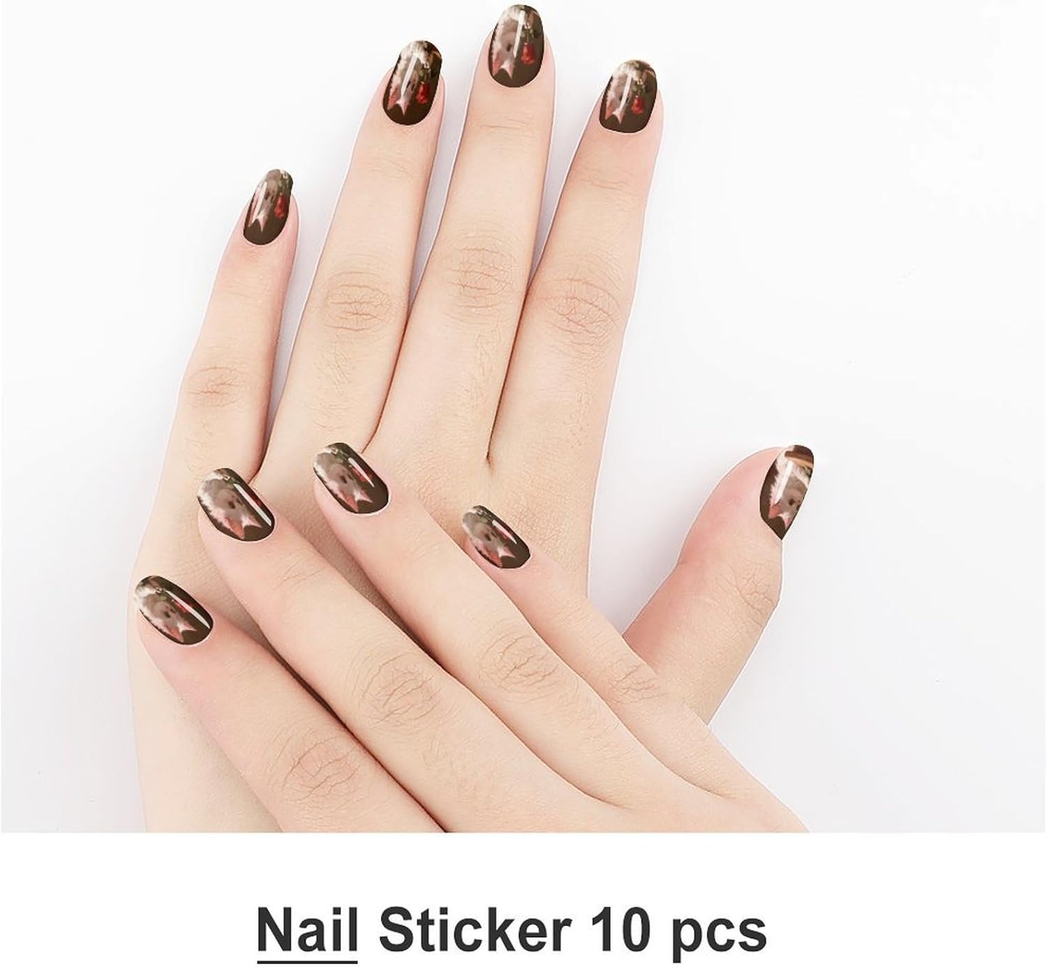 Cat RoseSummer Nail Stickers Nail Strips | Nail Art Stickers of 10 sets with decorate fingernails,toenails,artificial nails Full Cover Easy On-Off Non-Damaging