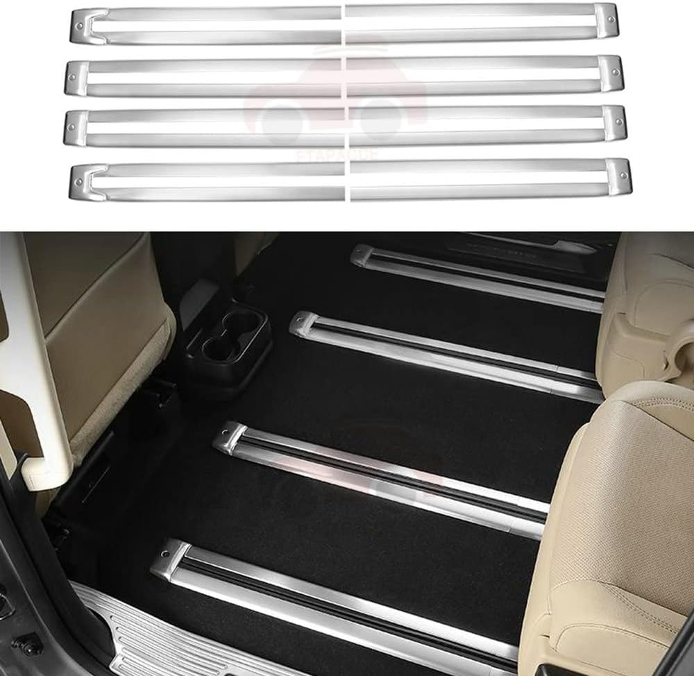 8PCS Track Tube Sill Molding Trim Plates Protector Fits for All New Sienna XL40 2021 2022 2023 (Silver)