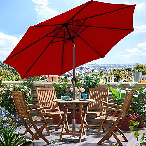 Parasol,9Ft Outdoor Umbrellas Tilt and Crank Sun Protection Patio Market Umbrella Parasol with Ribs Without Base for Garden, Lawn & Pool - Image 5