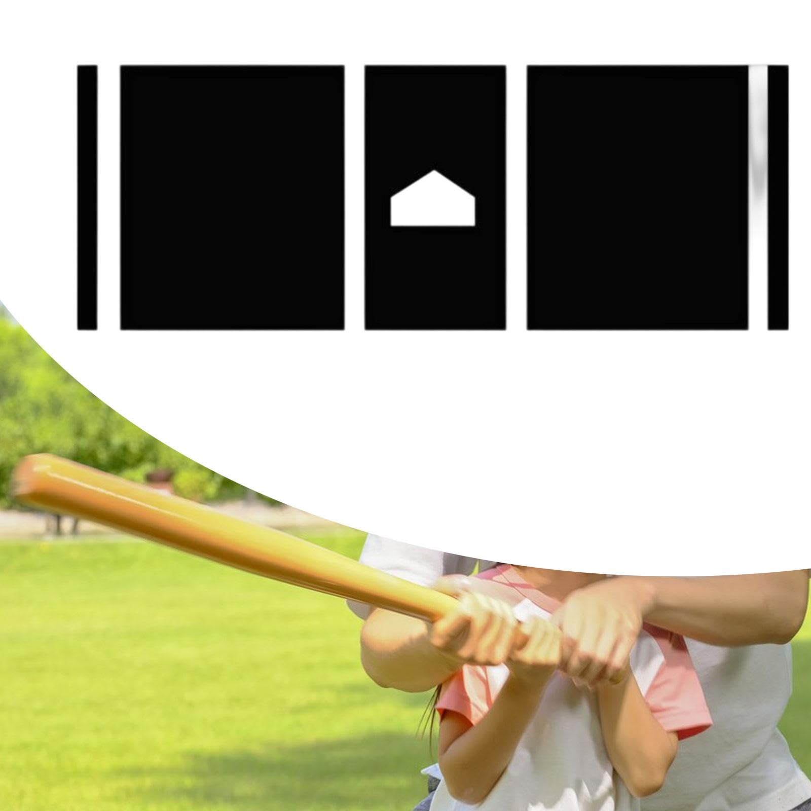 Vaveren Baseball Hitting Mat, Hitting Practice Equipment, Auxiliary Tool Anti Slip Batting Cage Mat for Training Pitching, Black