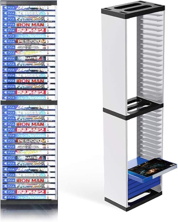 Amazon.com: Nargos Video Game Storage Stand Tower for PS5/ PS4/ PS3 ...