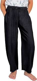 Pantalones de verano para niñas, cintura elástica, pierna recta, pantalones casuales holgados con bolsillo, pantalones escolares para niños