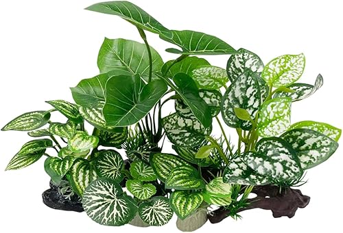 Smoothedo-Pets Decoraciones de pecera para decoración de acuario, accesorios de decoración de peces Betta Fish Hides Cave Rest Hoja suave (juego de