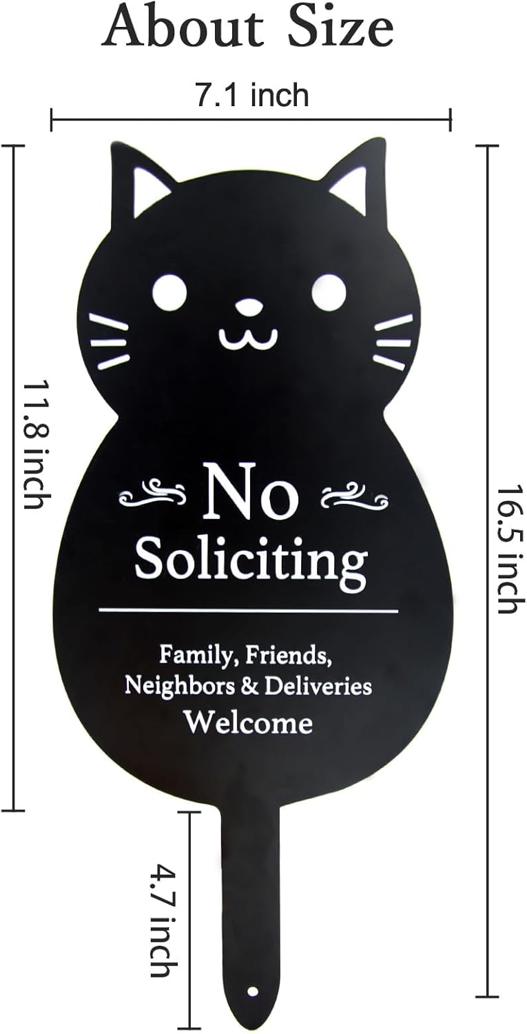 12 inch Pizza Pan with Funny Metal No Soliciting Sign for House Bundle