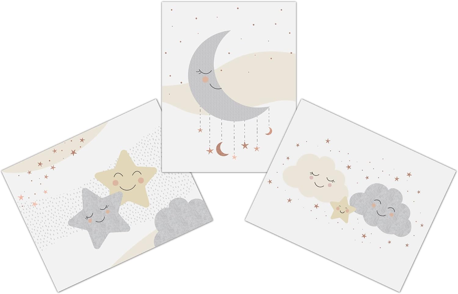 Lambs & Ivy Goodnight Moon 3-Piece Unframed Nursery/Child Wall Art 11” X 14”
