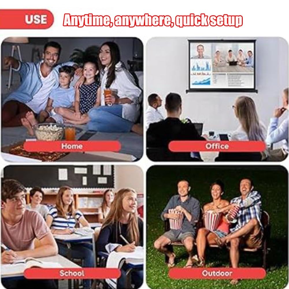 Ecran De Projection Autoportant Écran Vidéoprojecteur Bureau