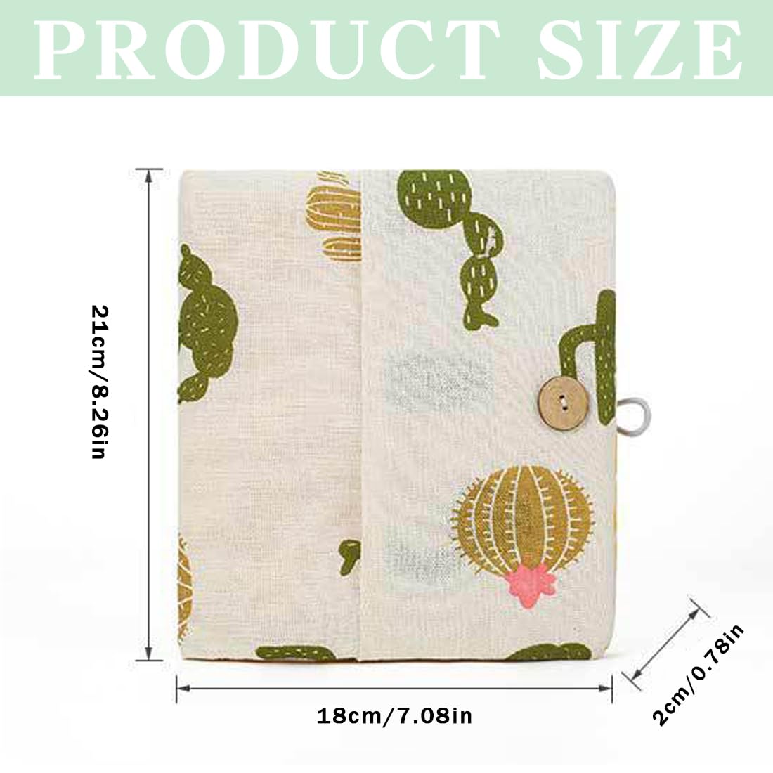 Sac à Couches de Bébé Suspendu Organisateur Pliable Portable 2 en 1 Cactus 18×21cm